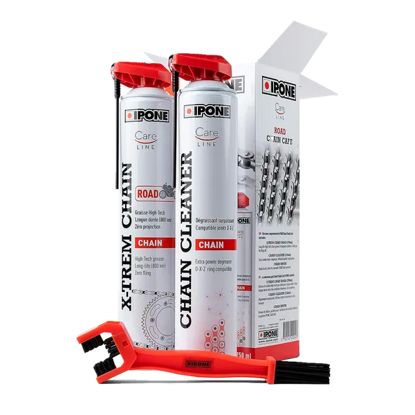 Kit Limpieza y Lubricante para Cadena de Moto Ipone Road Chain